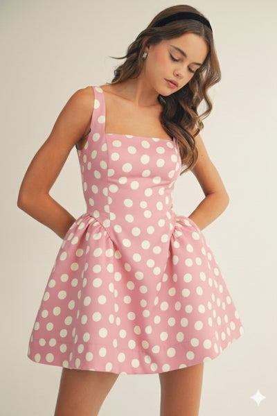 Polka Dot Structured Dress