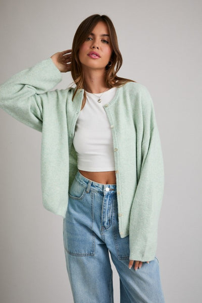 Crew Neck Cardigan