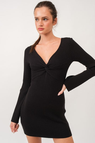 Twisted Rib Knit Dress