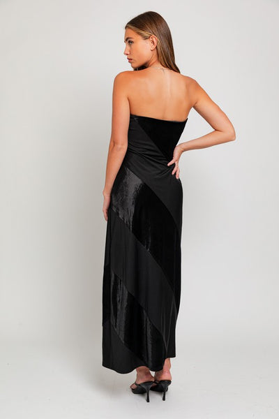 Textured Block Tube Dress