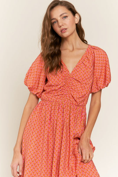 Apricot Midi Dress