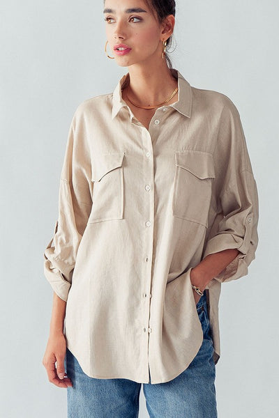 Oversized Linen Shirt
