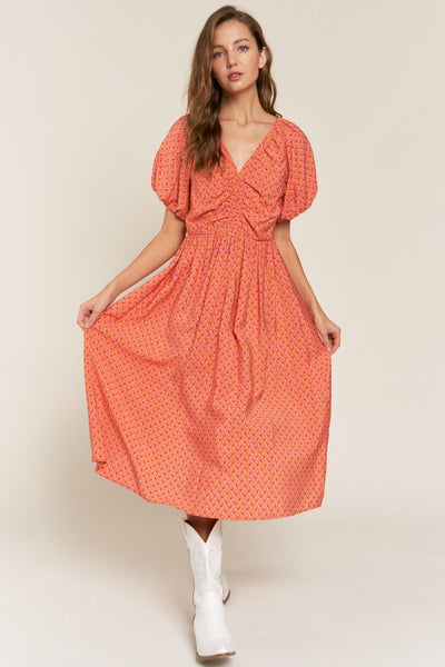 Apricot Midi Dress