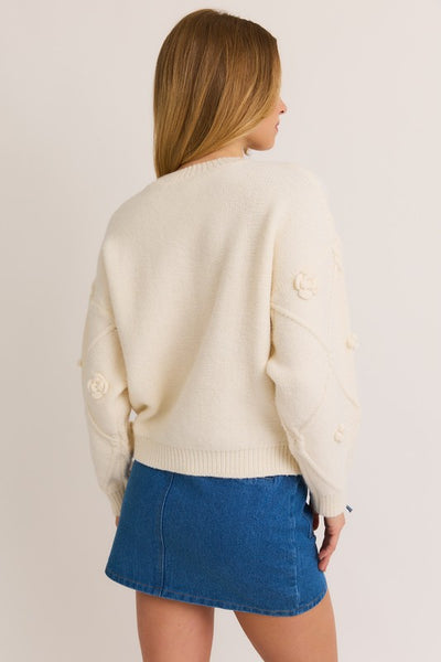 Embo Detail Sweater Top