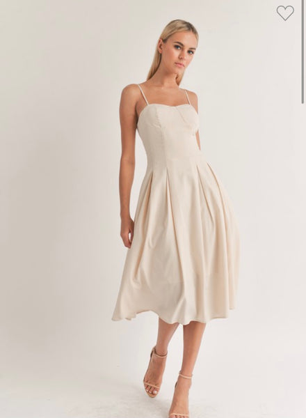 Sweetheart Neckline Flared Dress