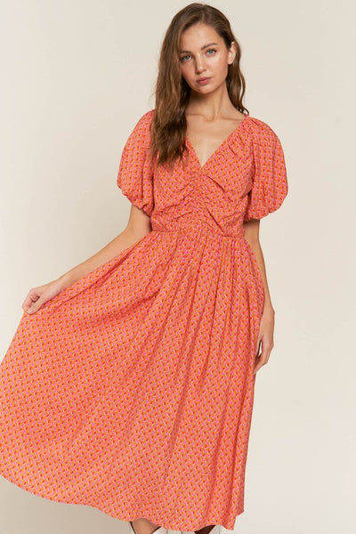 Apricot Midi Dress
