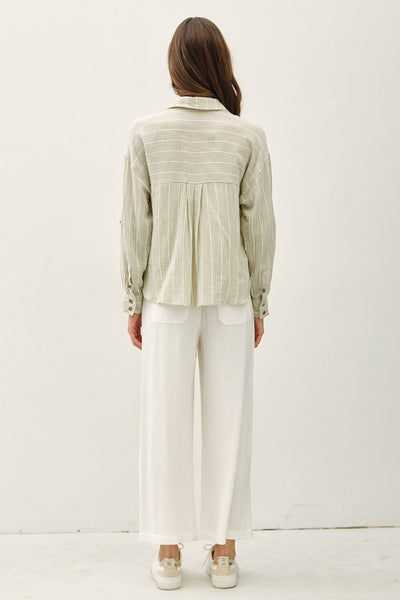 Striped Cotton Gauze Top