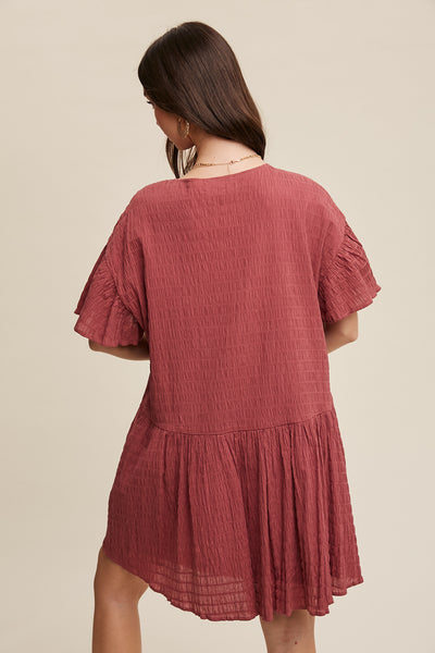 Babydoll Smock Woven Dress