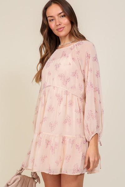 Floral Chiffon Mini Dress
