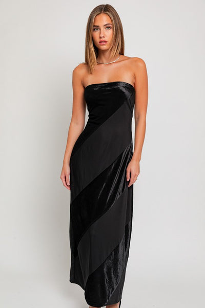 Textured Block Tube Dress