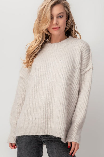 Cozy Knit Drop Shoulder Sweater