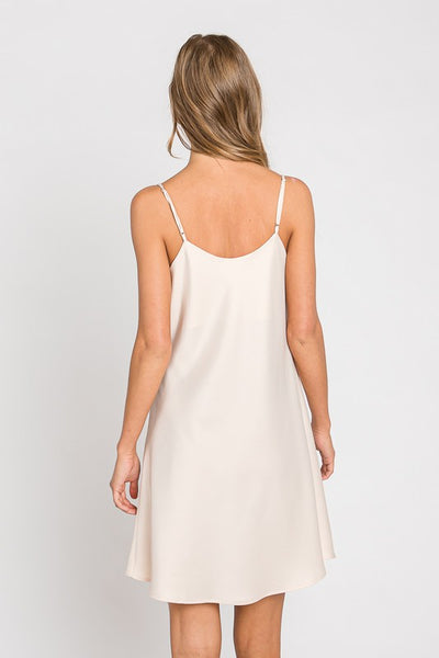 Princess Sleeveless Mini Satin Dress