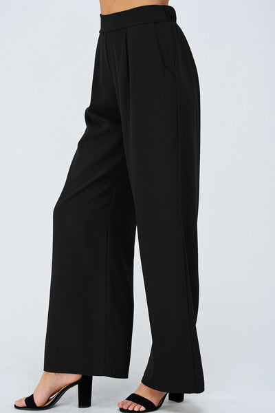 High Waist Wide Leg Casual Woven Pants