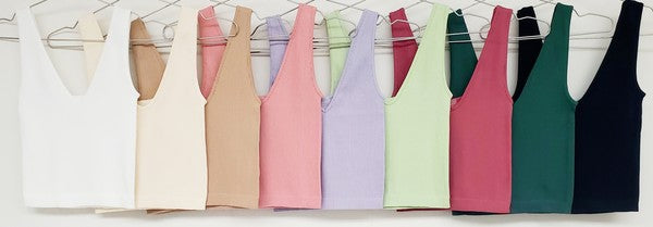 Thick Rib Vneck Tank