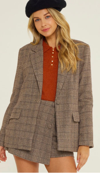 Plaid Blazer