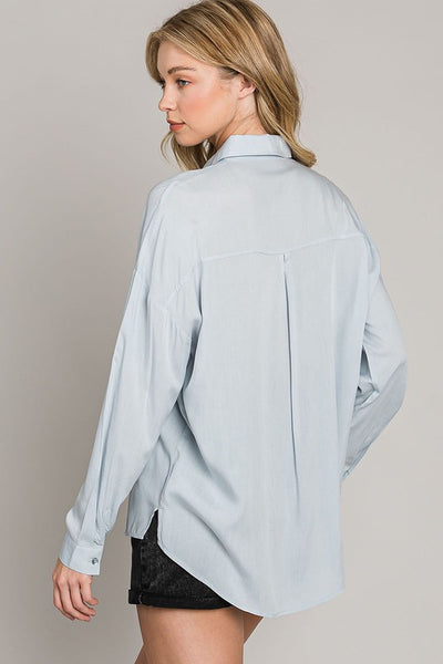 Boyfriend Satin Shirt