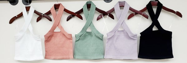 Ribbed Cross Halter