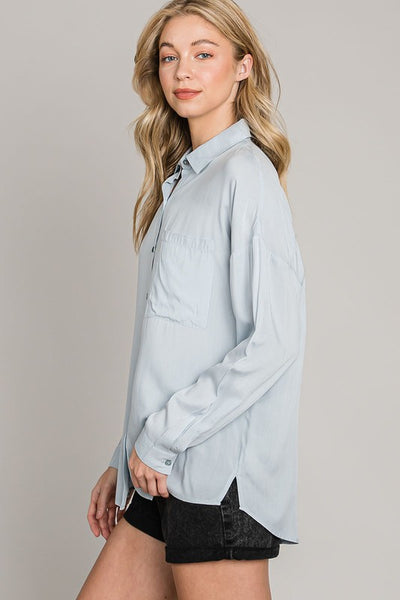 Boyfriend Satin Shirt